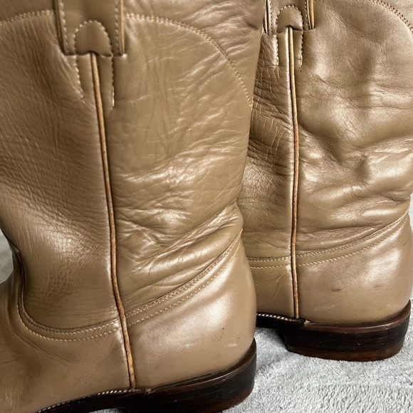 Pecos Bill Brown Leather Western Cowboy Roper Boots Size 6B - Picture 7 of 10